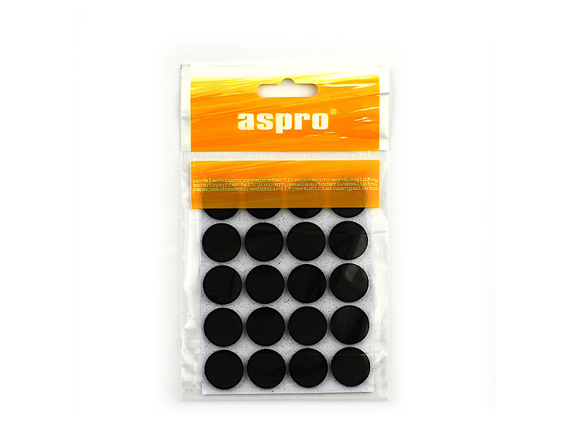 Podkładki filcowe pod meble 20 szt. 20 mm czarne 209775