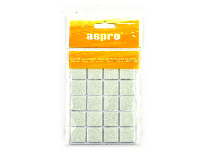Podkładki filcowe pod meble 20 szt. 20x20 mm białe 209768