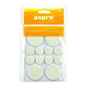 Podkładki filcowe pod meble 4szt. x 38mm + 8 szt. x 20 mm białe 209772 Podkładki filcowe pod meble 4szt. x 38mm + 8 szt. x 20 mm białe 209772