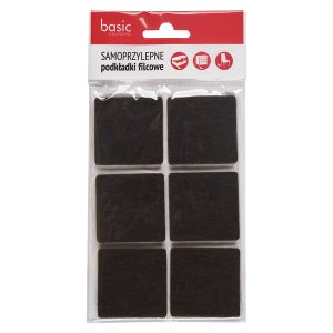 Podkładki filcowe pod meble 6 szt. czarne 7368 Podkładki filcowe pod meble 6 szt. czarne 7368