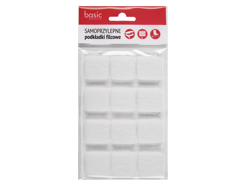 Podkładki filcowe pod meble 9 szt. białe 7363