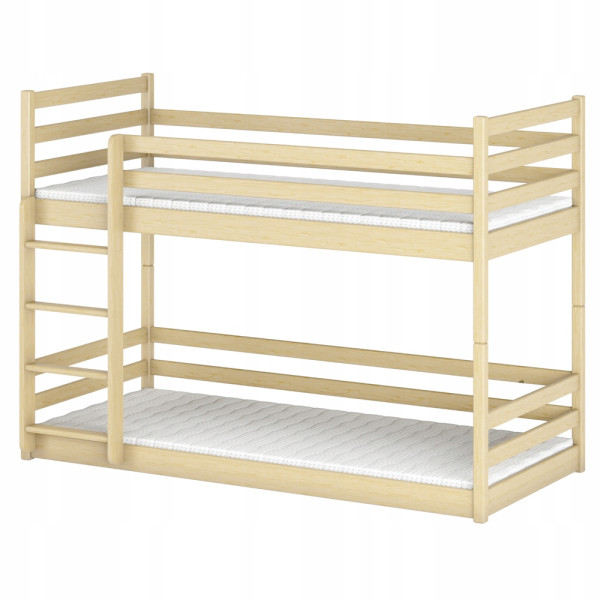 Podłogowe łóżko drewniane z barierkami ochronnymi MINI 80x160 sosna 873280