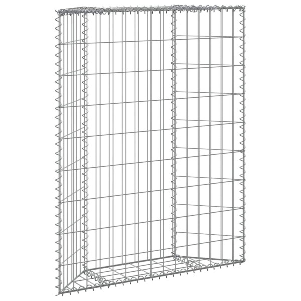 Podniesiona rabata gabionowa trapezowa stal 80x20x100 cm 959089