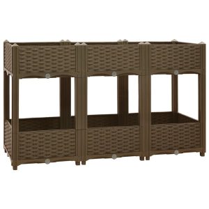Podniesiona rabatka Brąz 120 x 40 x 71 cm vidaXL 563985 Podniesiona rabatka Brąz 120 x 40 x 71 cm vidaXL 563985