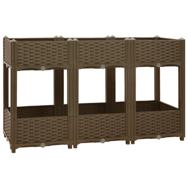 Podniesiona rabatka Brąz 120 x 40 x 71 cm vidaXL 563985