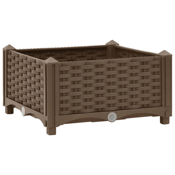 Podniesiona rabatka Brąz 40 x 40 x 23 cm polipropylen vidaXL 563296