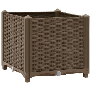 Podniesiona rabatka Brąz 40 x 40 x 38 cm polipropylen vidaXL 564507 Podniesiona rabatka Brąz 40 x 40 x 38 cm polipropylen vidaXL 564507