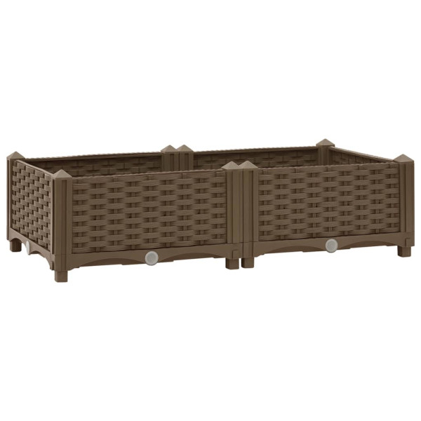 Podniesiona rabatka Brąz 80 x 40 x 23 cm polipropylen vidaXL 564012
