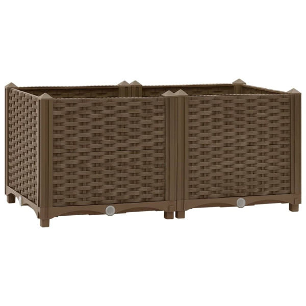 Podniesiona rabatka Brąz 80 x 40 x 38 cm polipropylen vidaXL 563994