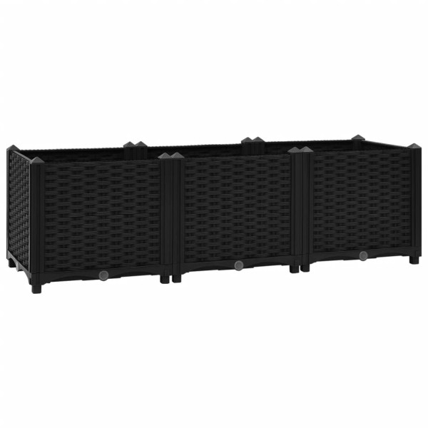Podniesiona rabatka Czarny 120 x 40 x 38 cm vidaXL 563685
