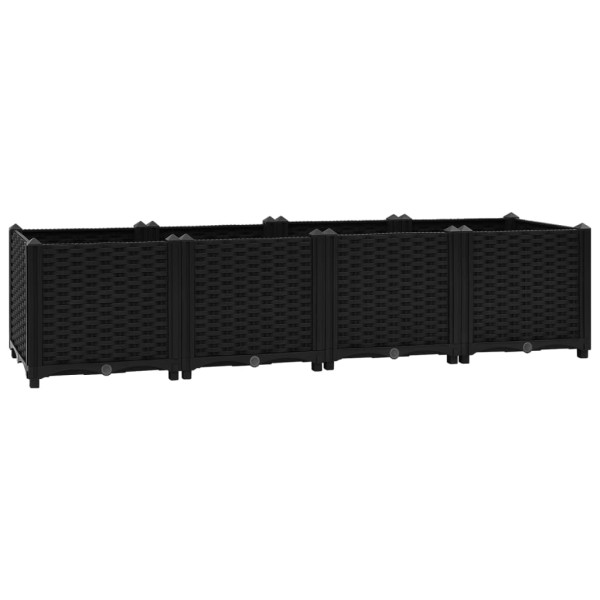 Podniesiona rabatka Czarny 160 x 40 x 38 cm vidaXL 563819