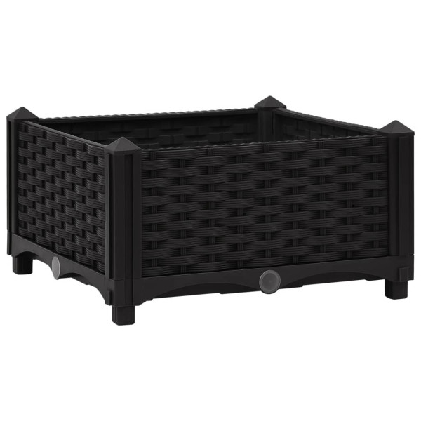 Podniesiona rabatka Czarny 40 x 40 x 23 cm vidaXL 563810