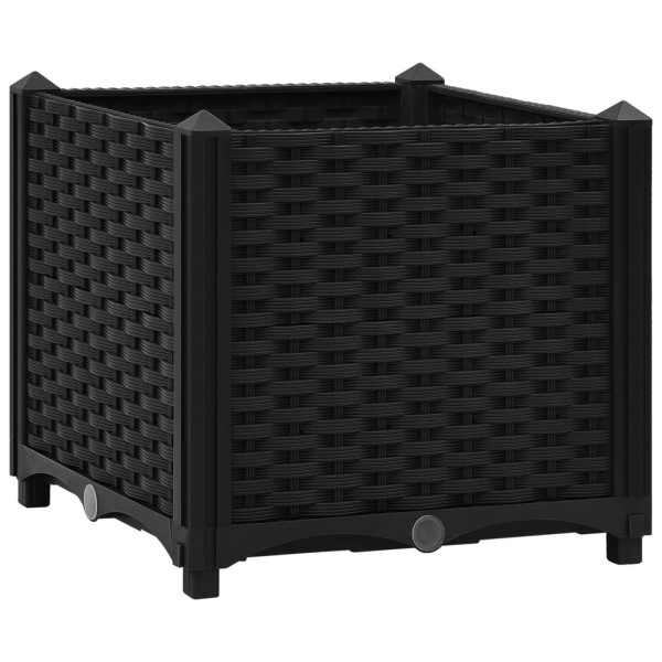 Podniesiona rabatka Czarny 40 x 40 x 38 cm vidaXL 563984