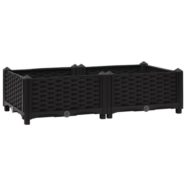 Podniesiona rabatka Czarny 80 x 40 x 23 cm vidaXL 564600