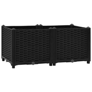 Podniesiona rabatka Czarny 80 x 40 x 38 cm vidaXL 563843 Podniesiona rabatka Czarny 80 x 40 x 38 cm vidaXL 563843
