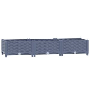 Podniesiona rabatka Szary 120 x 40 x 23 cm vidaXL 564192 Podniesiona rabatka Szary 120 x 40 x 23 cm vidaXL 564192