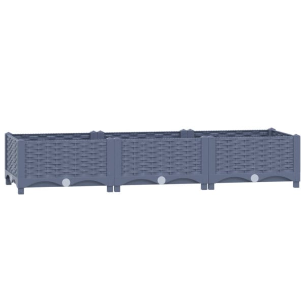 Podniesiona rabatka Szary 120 x 40 x 23 cm vidaXL 564192