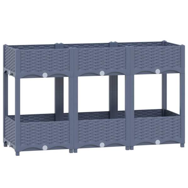 Podniesiona rabatka Szary 120 x 40 x 71 cm vidaXL 564348