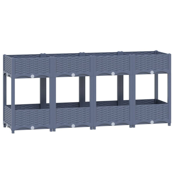 Podniesiona rabatka Szary 160 x 40 x 71 cm vidaXL 564362