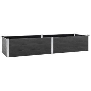 Podniesiona rabatka Szary 200 x 100 x 54 cm Kompozyt vidaXL 563256 Podniesiona rabatka Szary 200 x 100 x 54 cm Kompozyt vidaXL 563256