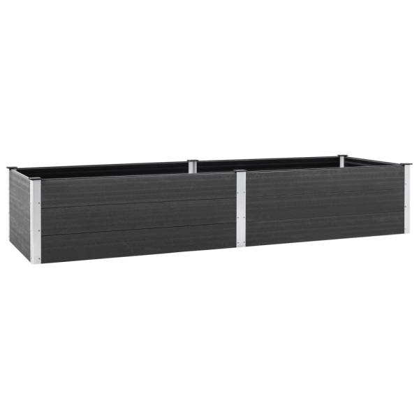 Podniesiona rabatka Szary 200 x 100 x 54 cm Kompozyt vidaXL 563256