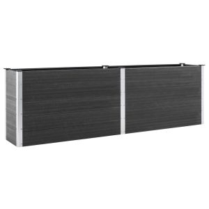 Podniesiona rabatka Szary 200 x 100 x 91 cm Kompozyt vidaXL 564449 Podniesiona rabatka Szary 200 x 100 x 91 cm Kompozyt vidaXL 564449