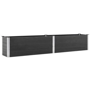 Podniesiona rabatka Szary 200 x 50 x 54 cm Kompozyt vidaXL 563693 Podniesiona rabatka Szary 200 x 50 x 54 cm Kompozyt vidaXL 563693