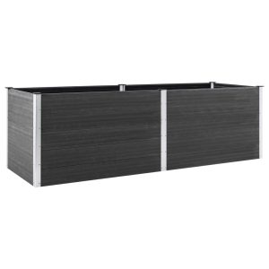 Podniesiona rabatka Szary 200 x 50 x 91 cm Kompozyt vidaXL 564174 Podniesiona rabatka Szary 200 x 50 x 91 cm Kompozyt vidaXL 564174