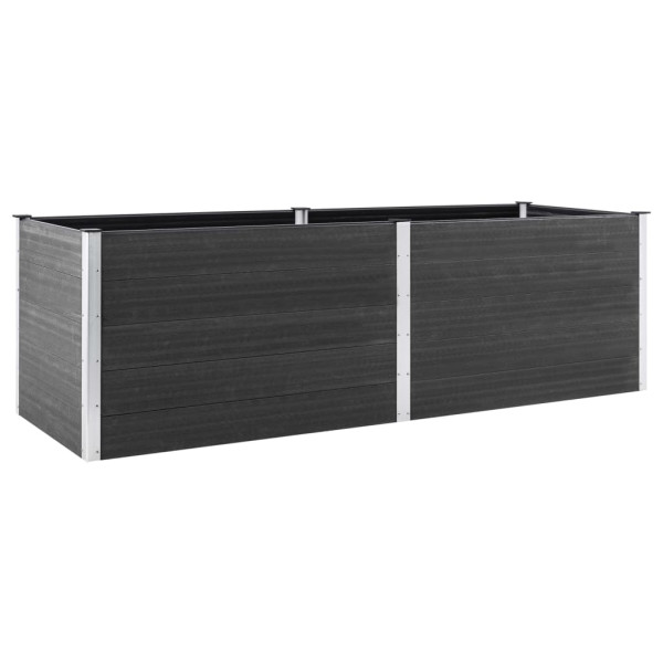 Podniesiona rabatka Szary 200 x 50 x 91 cm Kompozyt vidaXL 564174