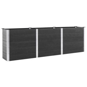 Podniesiona rabatka Szary 300 x 100 x 91 cm Kompozyt vidaXL 563873 Podniesiona rabatka Szary 300 x 100 x 91 cm Kompozyt vidaXL 563873
