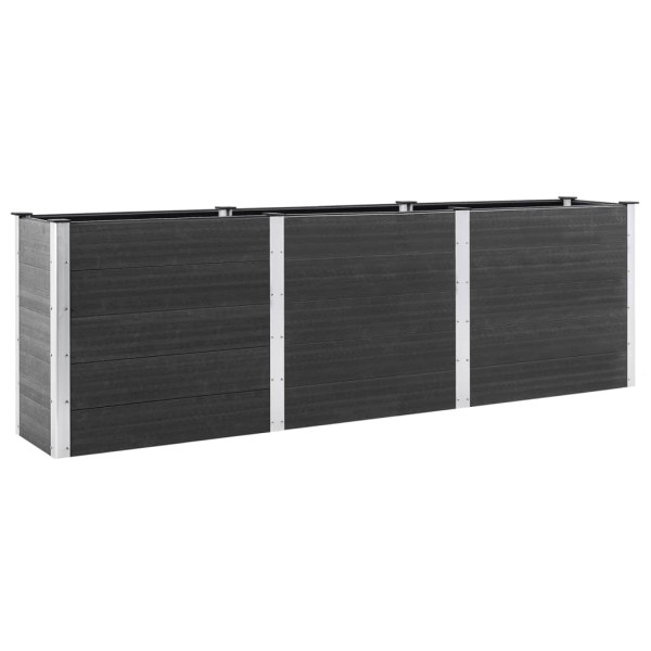 Podniesiona rabatka Szary 300 x 100 x 91 cm Kompozyt vidaXL 563873