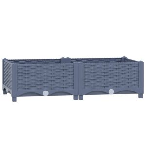 Podniesiona rabatka Szary 80 x 40 x 23 cm vidaXL 563918 Podniesiona rabatka Szary 80 x 40 x 23 cm vidaXL 563918