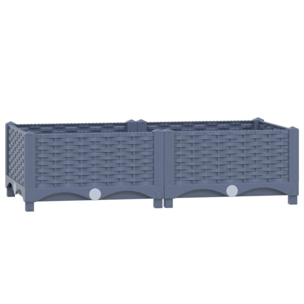 Podniesiona rabatka Szary 80 x 40 x 23 cm vidaXL 563918
