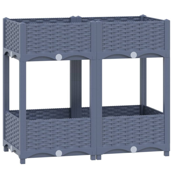 Podniesiona rabatka Szary 80 x 40 x 71 cm vidaXL 563268