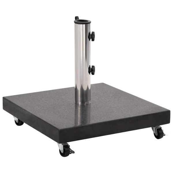 Podstawa pod parasol Czarny Granit Z kółkami vidaXL 260794