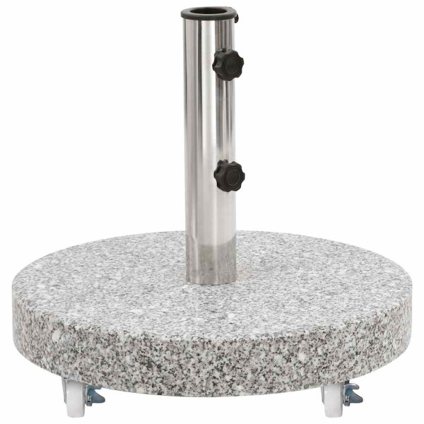 Podstawa pod parasol Szary Granit Z kółkami vidaXL 260802