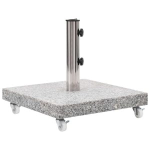 Podstawa pod parasol Szary Granit Z kółkami vidaXL 260798 Podstawa pod parasol Szary Granit Z kółkami vidaXL 260798