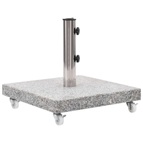 Podstawa pod parasol Szary Granit Z kółkami vidaXL 260798