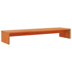 Podstawka na monitor woskowy brąz lita sosna 100x27x15 cm 764719 Podstawka na monitor woskowy brąz lita sosna 100x27x15 cm 764719