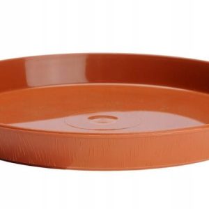 Podstawka pod doniczkę drewnopodobna 17 cm terakota okrągła 465674 Podstawka pod doniczkę drewnopodobna 17 cm terakota okrągła 465674