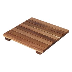 Podstawka pod kubek lub garnek z drewna akacji 18×18 cm brązowa 991804 Podstawka pod kubek lub garnek z drewna akacji 18×18 cm brązowa 991804