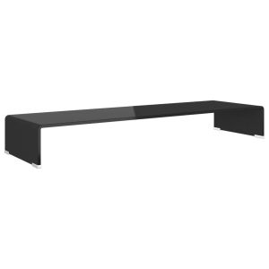 Podstawka pod monitor / telewizor szklana 100x30x13 cm 764716 Podstawka pod monitor / telewizor szklana 100x30x13 cm 764716