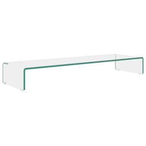 Podstawka pod monitor / telewizor szklana 100x30x13 cm 764700 Podstawka pod monitor / telewizor szklana 100x30x13 cm 764700