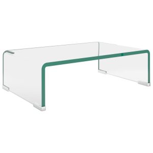 Podstawka pod monitor / telewizor szklana 40x25x11 cm 764712 Podstawka pod monitor / telewizor szklana 40x25x11 cm 764712