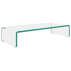 Podstawka pod monitor / telewizor szklana 60x25x11 cm 764707 Podstawka pod monitor / telewizor szklana 60x25x11 cm 764707