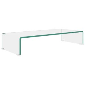 Podstawka pod monitor / telewizor szklana 70x30x13 cm 764697 Podstawka pod monitor / telewizor szklana 70x30x13 cm 764697