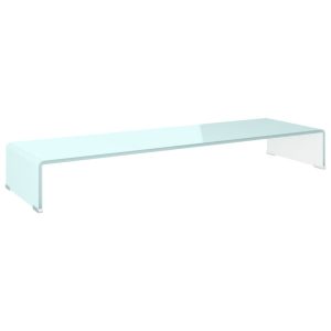 Podstawka pod monitor / TV zielone szkło 100x30x13 cm 764717 Podstawka pod monitor / TV zielone szkło 100x30x13 cm 764717