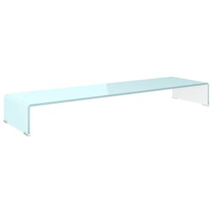 Podstawka pod monitor / TV zielone szkło 110x30x13 cm 764690 Podstawka pod monitor / TV zielone szkło 110x30x13 cm 764690