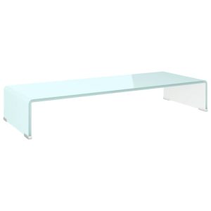 Podstawka pod monitor / TV zielone szkło 80x30x13 cm 764706 Podstawka pod monitor / TV zielone szkło 80x30x13 cm 764706