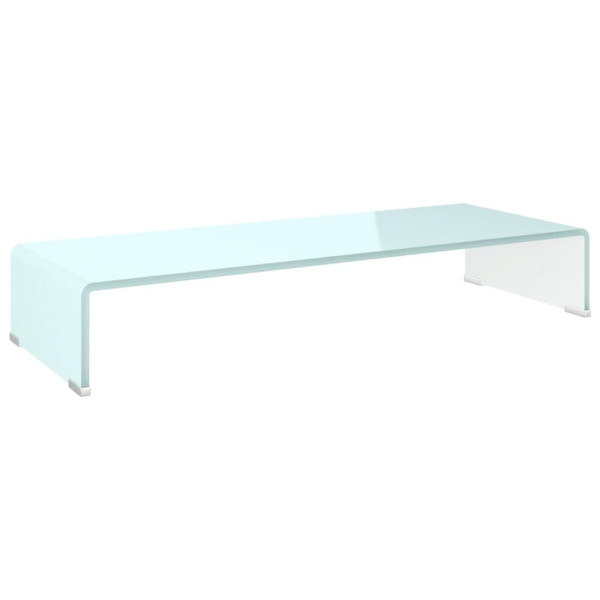Podstawka pod monitor / TV zielone szkło 80x30x13 cm 764706